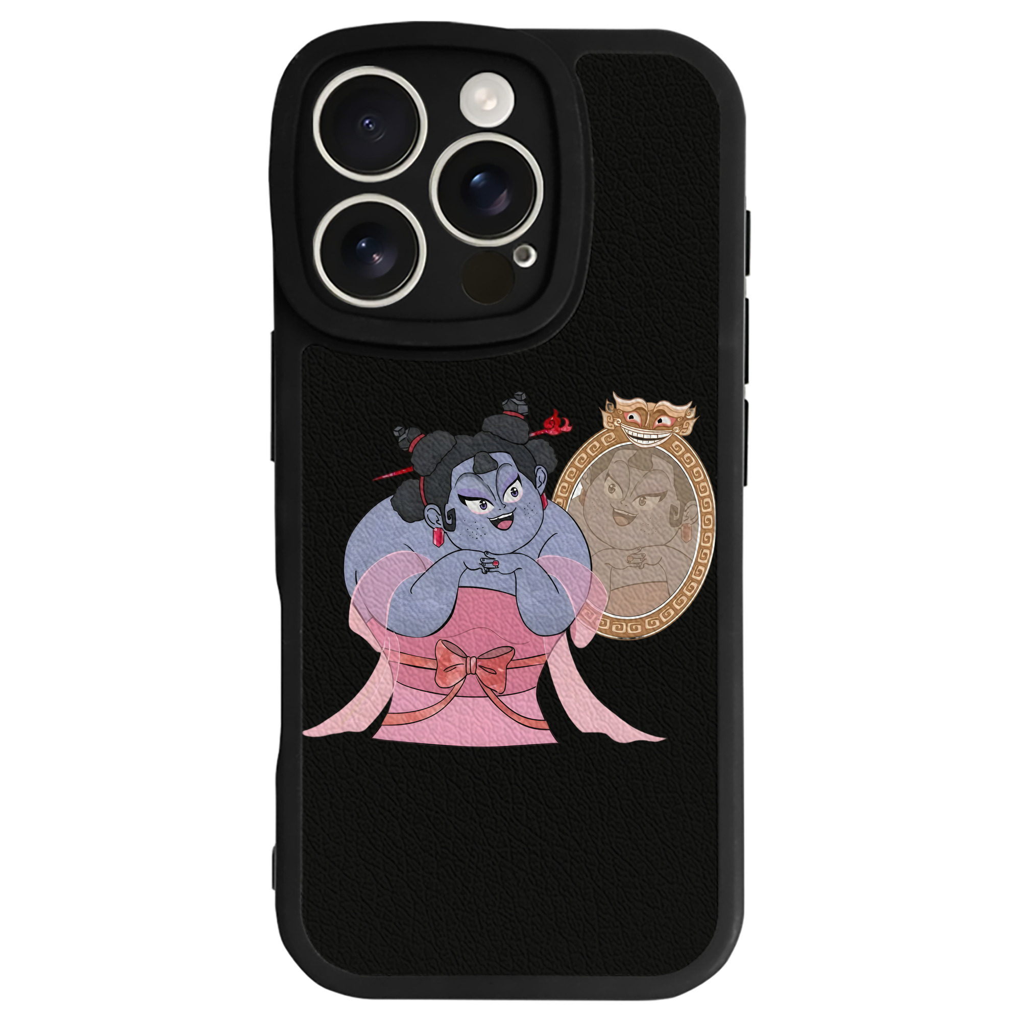 （画像用） Ne Zha 2 ナタ 魔童の大暴れ 【iPhone 16シリーズ対応】シリコンスマホケース（レザー調） 材質：シリコン